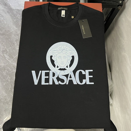 Versace Black Tshirt (White Print)