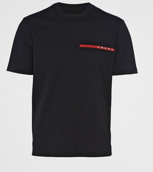 Prada Black T-shirt Rubber Patch