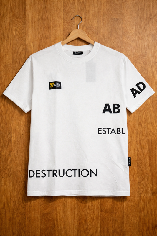 Place of Destruction Print Drop Shoulder T-Shirt