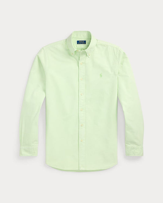 Light Green mineral dyed oxford shirt