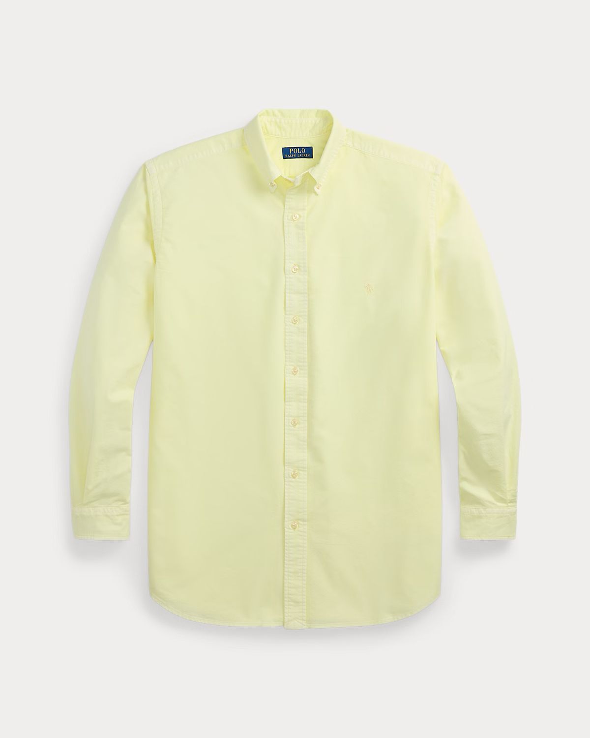 Yellow mineral dyed oxford shirt