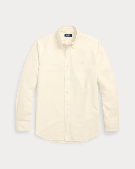 Cream mineral dyed oxford shirt