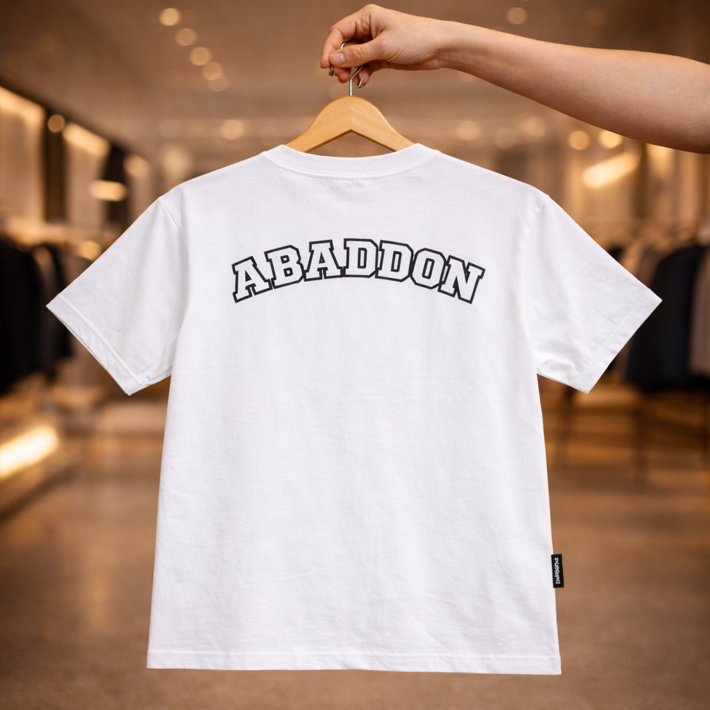 Flocked Drop Shoulder T-Shirt