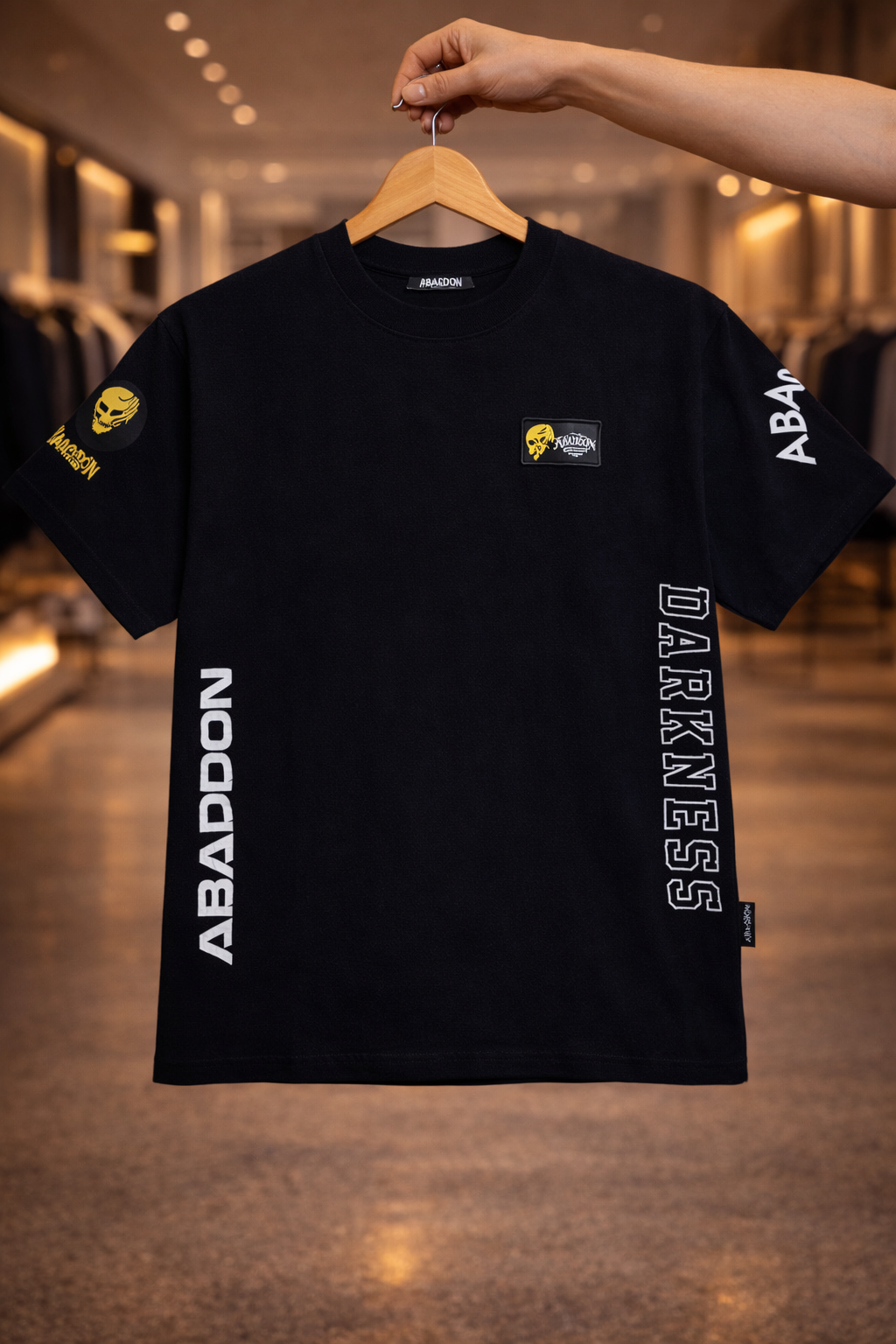 Darkness Non-Pvc Print with Rubber Batch T-Shirt