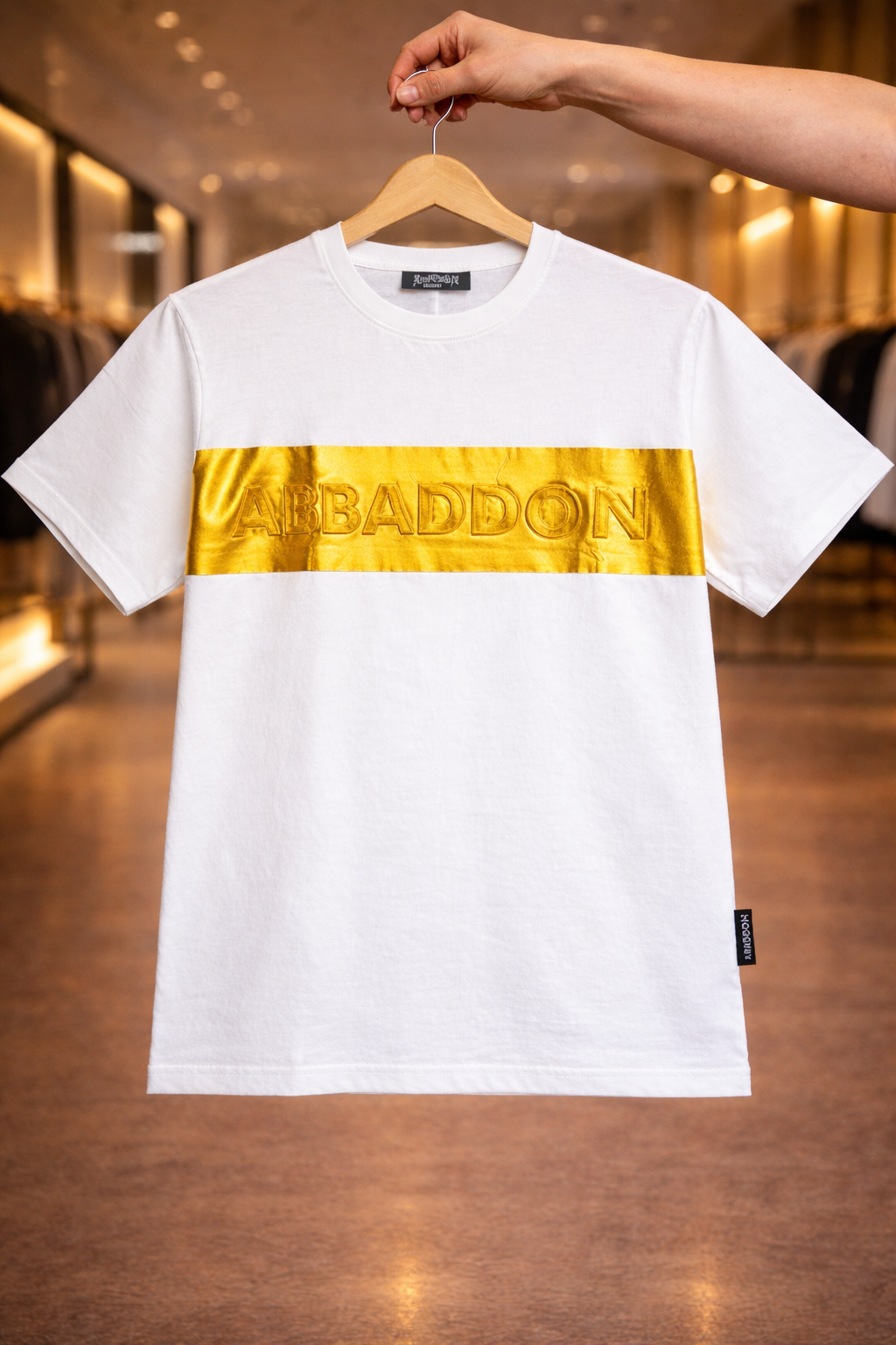 Luxurious 5D Emboss Gold Foil print T-Shirt