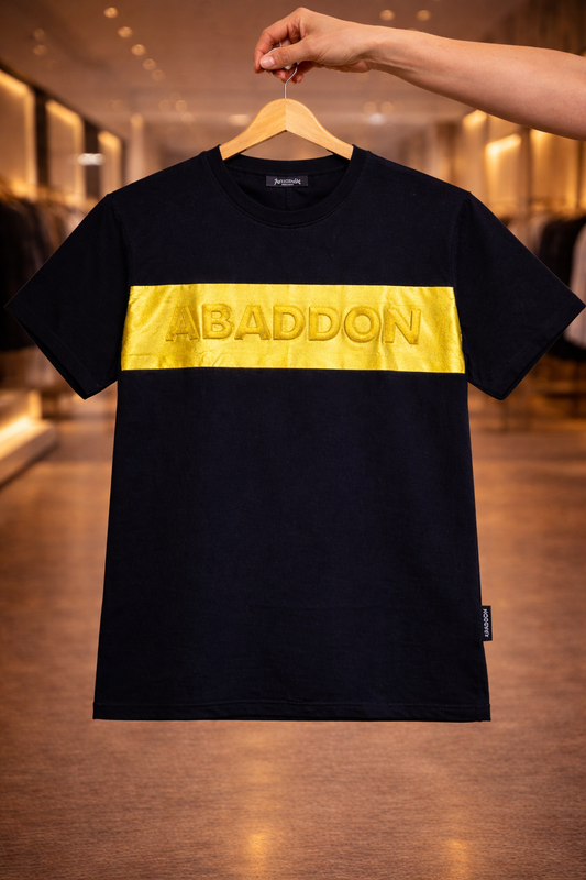 Luxurious 5D Emboss Gold Foil print T-Shirt