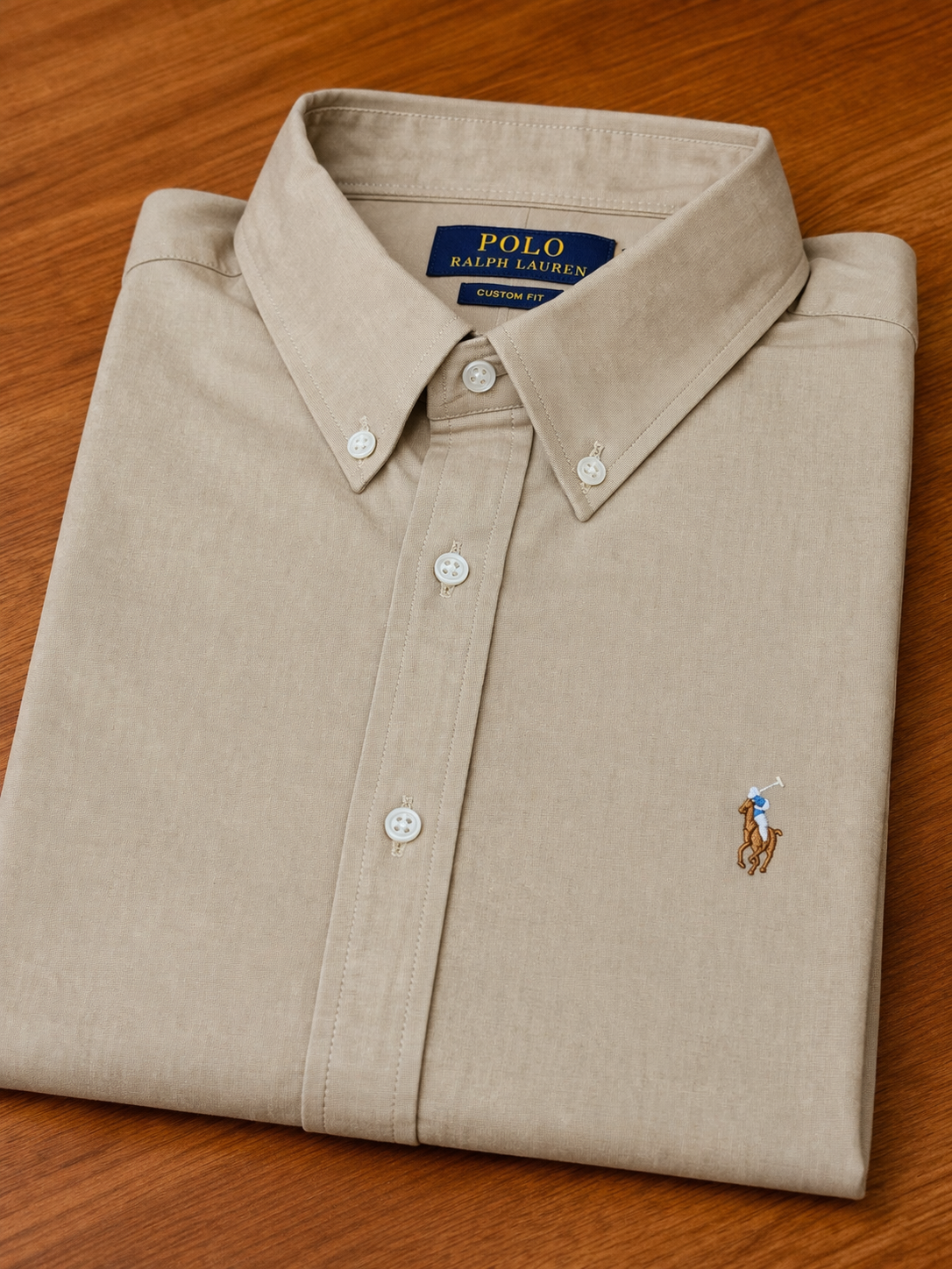 Tan Oxford Shirt (Multi Logo)