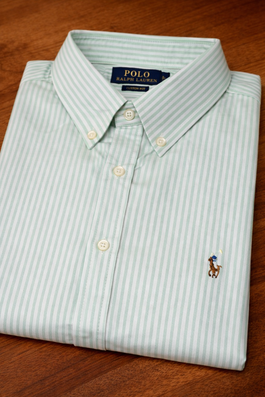 Green Stripes oxford shirt