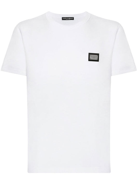 D&G White Tshirt (Metal Badge)