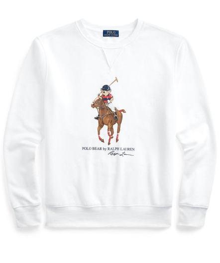 RL Fleece Sweatshirt (White Teddy Horse)