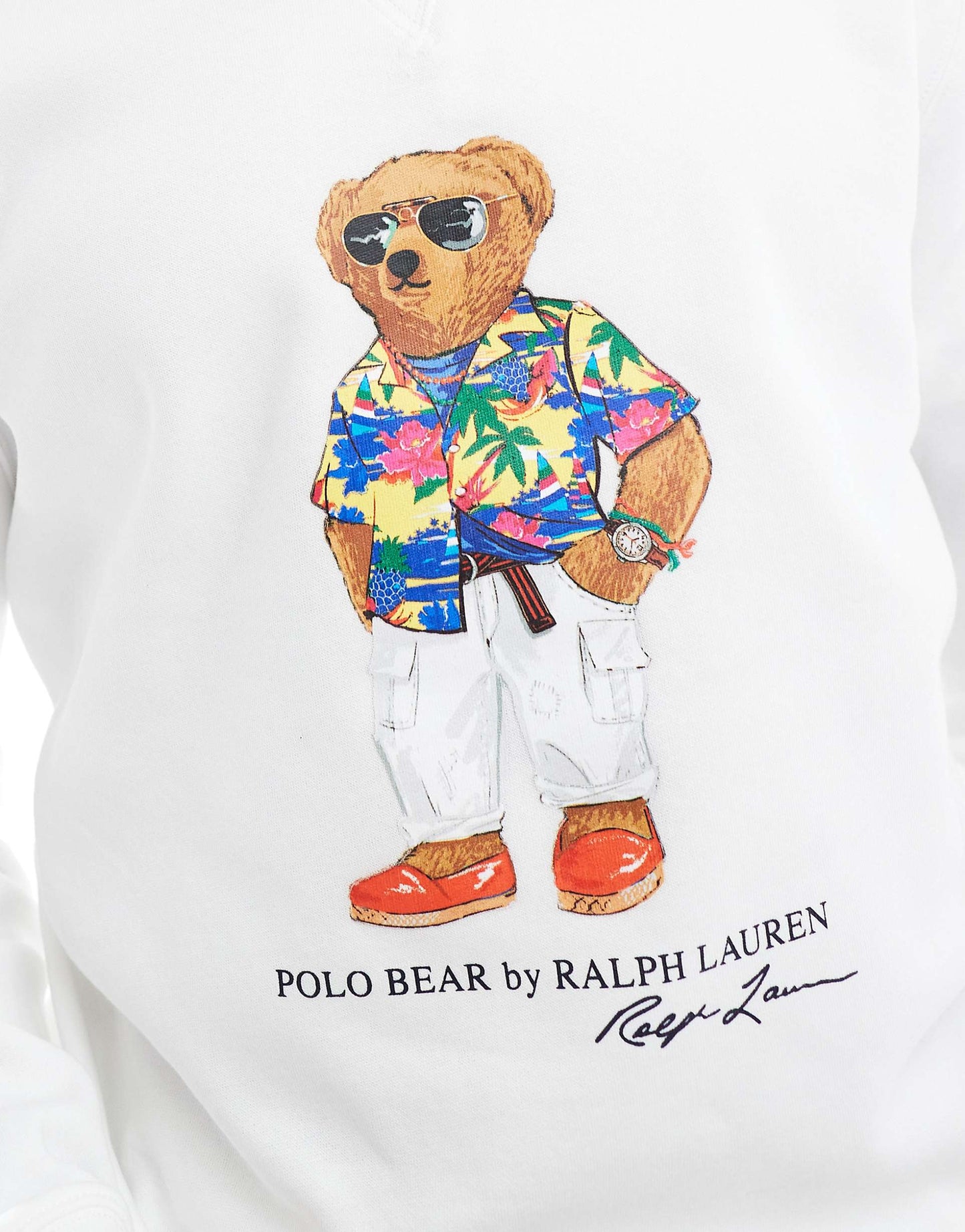 Rare Collection RL Fleece Sweatshirt (White Teddy Printed)