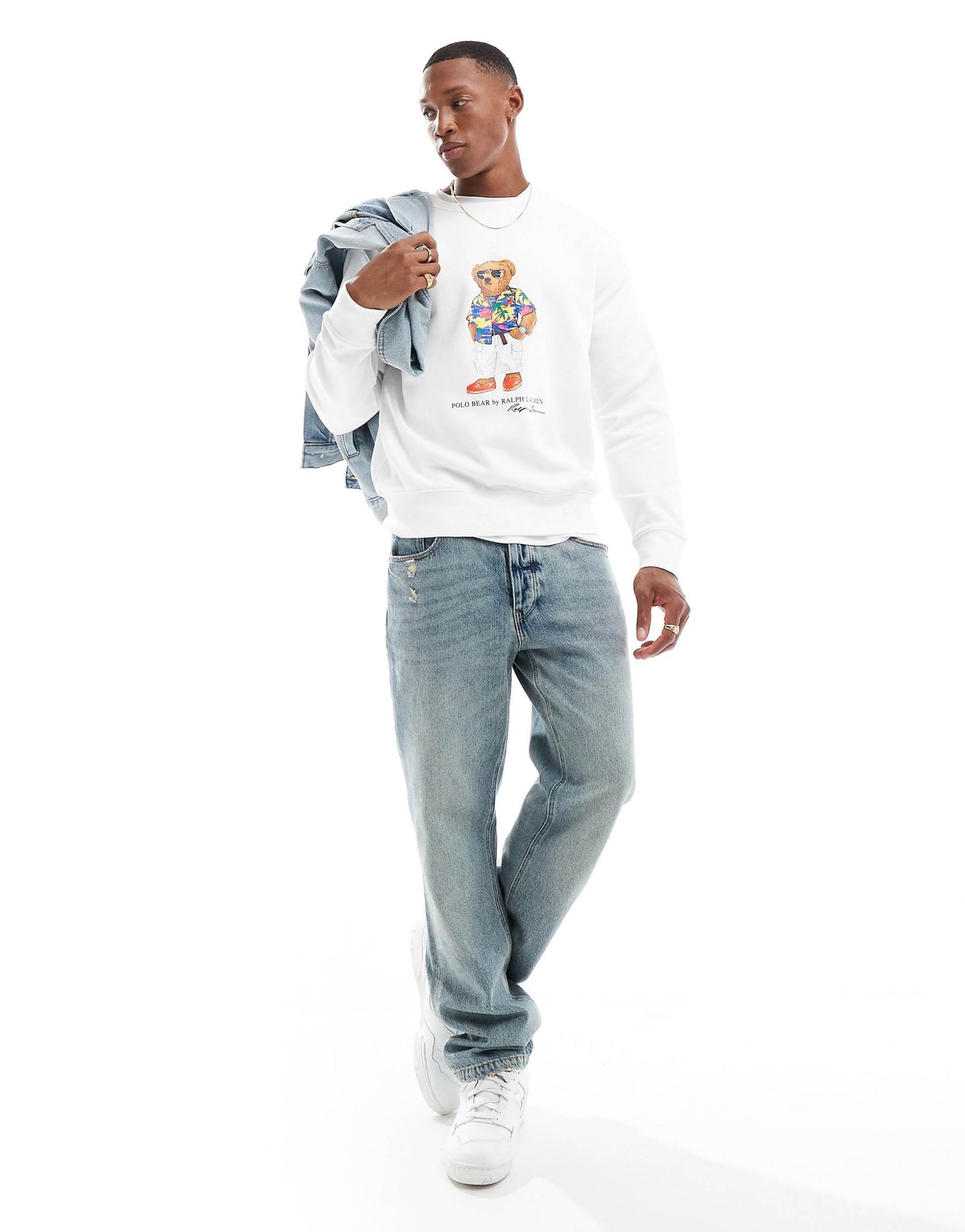 Rare Collection RL Fleece Sweatshirt (White Teddy Printed)