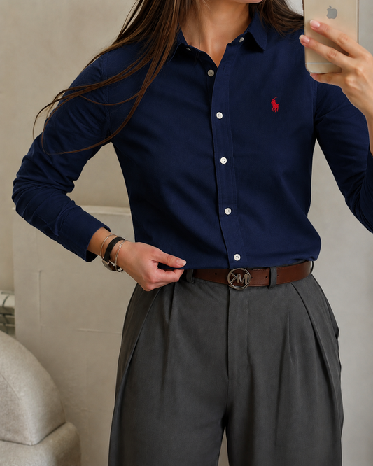 Women Oxford shirt Navy