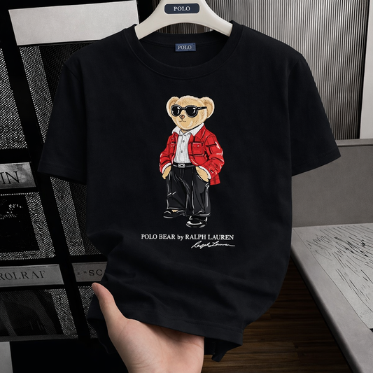 Women Teddy Bear Tshirt Black