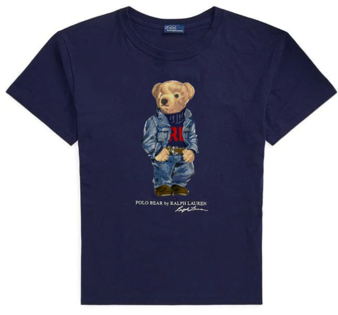 Women TEDDY BEAR T-SHIRT NAVY blue jacket