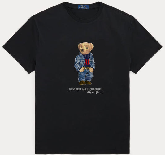 Teddy Tshirt Black (Blue Jacket)