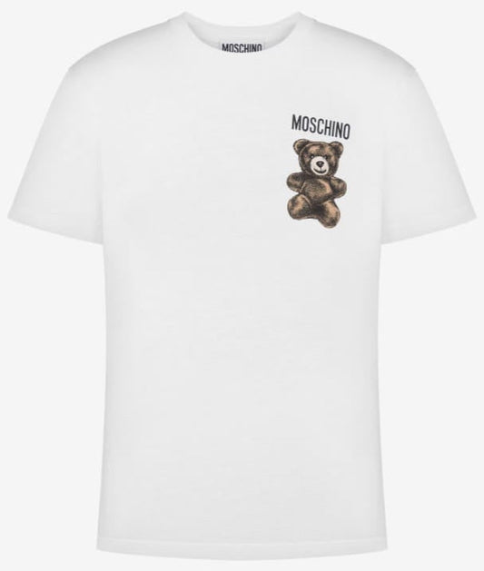 Moschino White Small Teddy Brown Tshirt