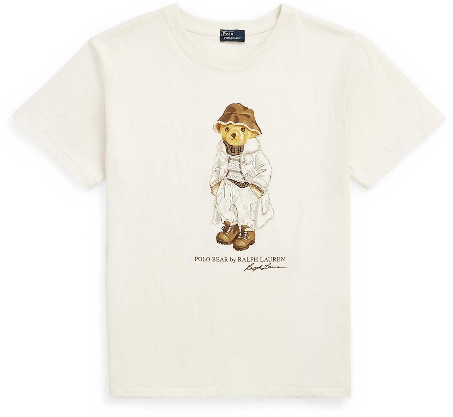 Women TEDDY BEAR T-SHIRT CREAM (Brown cap)