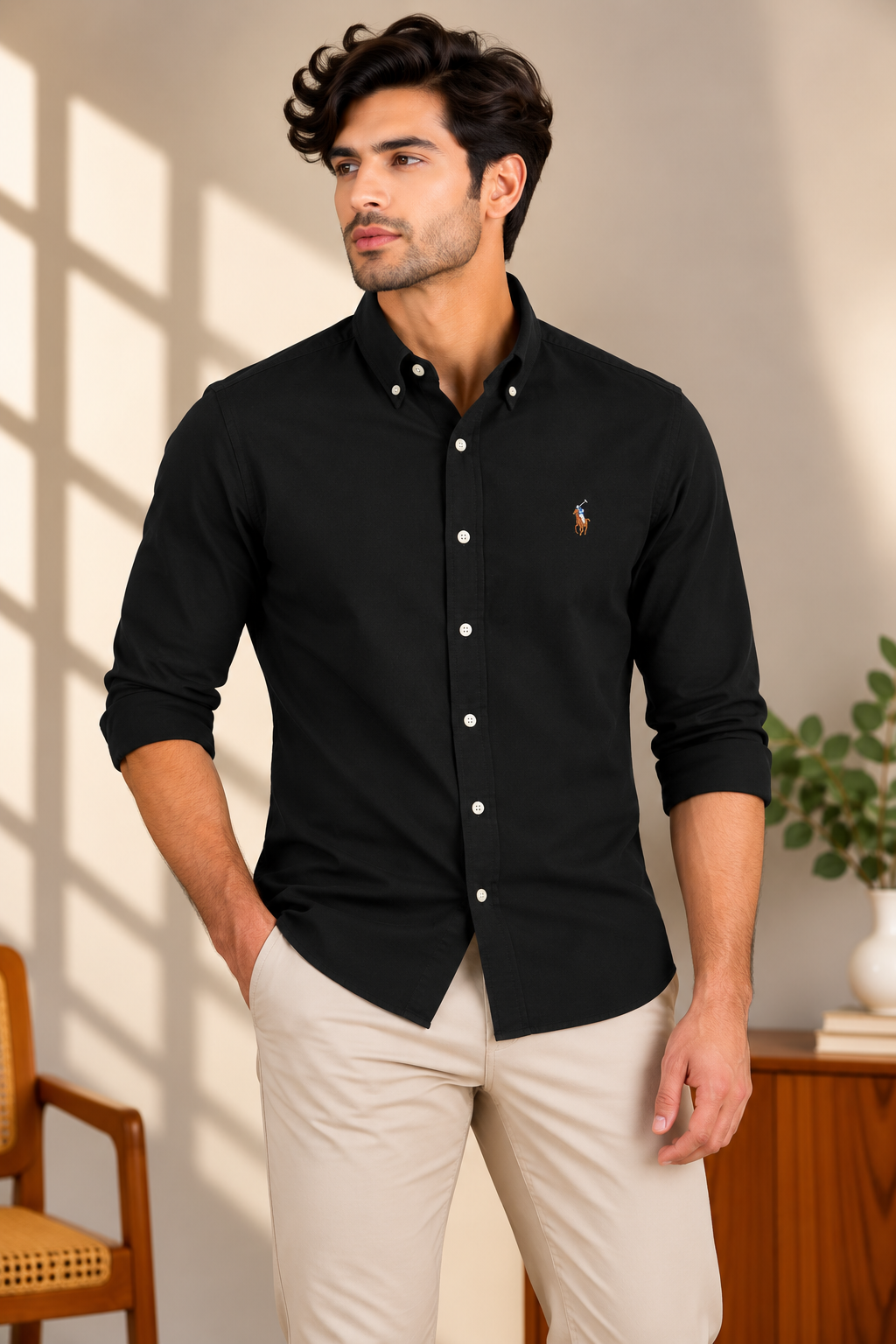 Black Oxford Multi Logo