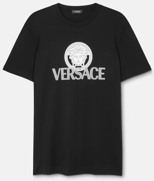 Versace Black Tshirt (White Print)