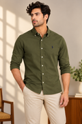 ABD Poplin Bottle Green Shirt