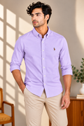 Lavendar Shirt Multi Logo