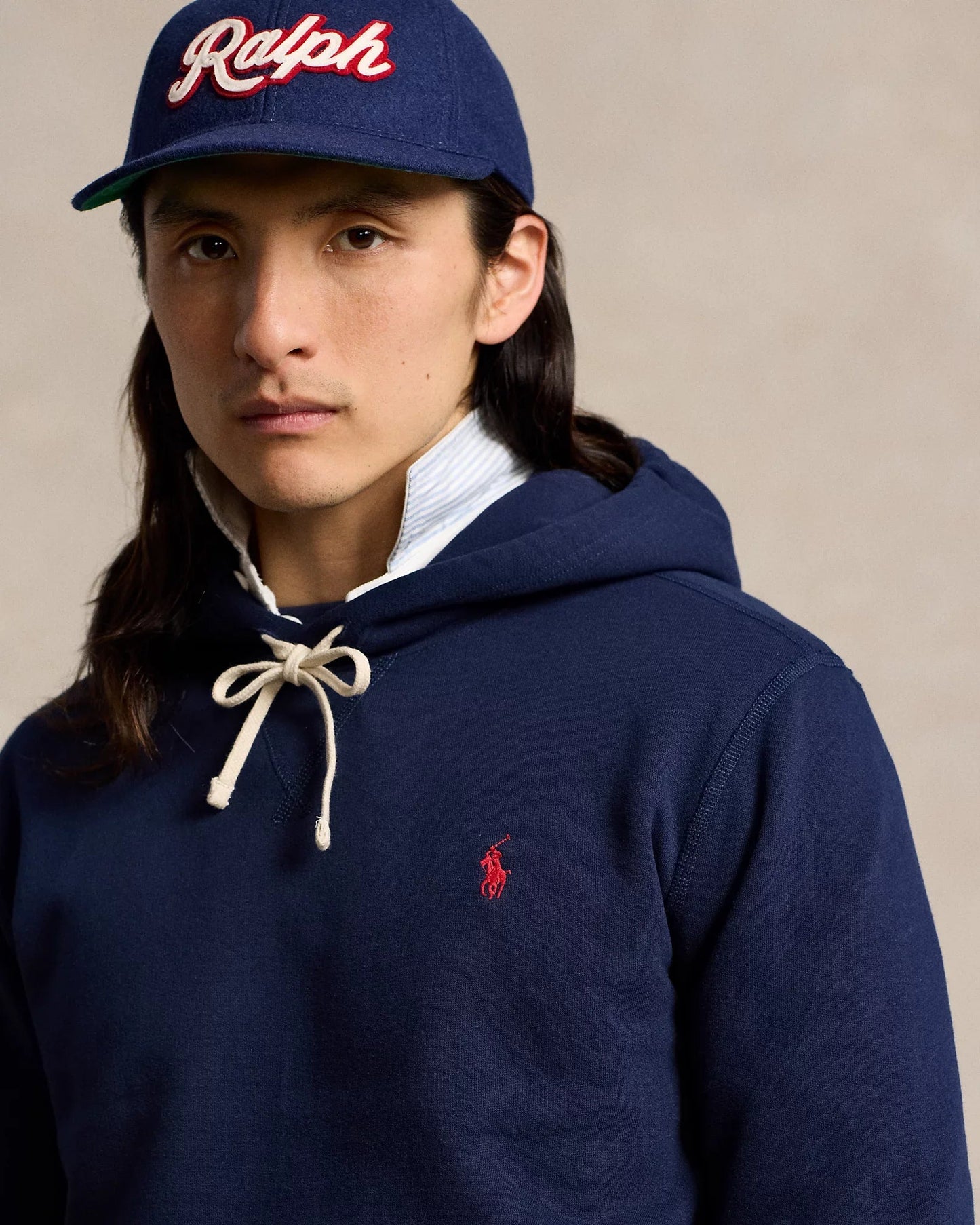 RL Fleece Hoodie (Navy Blue)